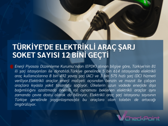 Türkiye 'de Elektrikli Araç Şarj Soket Sayısı 12 Bini Geçti